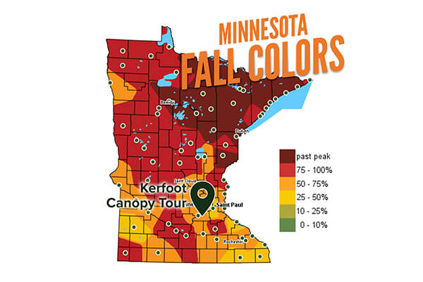 Minnesota fall colors map